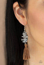 Load image into Gallery viewer, Tiki Tassel - Brown Earrings
