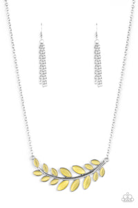 Frosted Foliage - Yellow Necklace