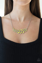 Load image into Gallery viewer, Frosted Foliage - Yellow Necklace
