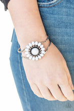 Load image into Gallery viewer, Posy Pop - White Cuff Bracelet
