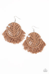 All About MACRAME - Brown Earrings