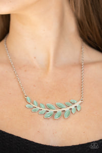 Frosted Foliage - Green Necklace