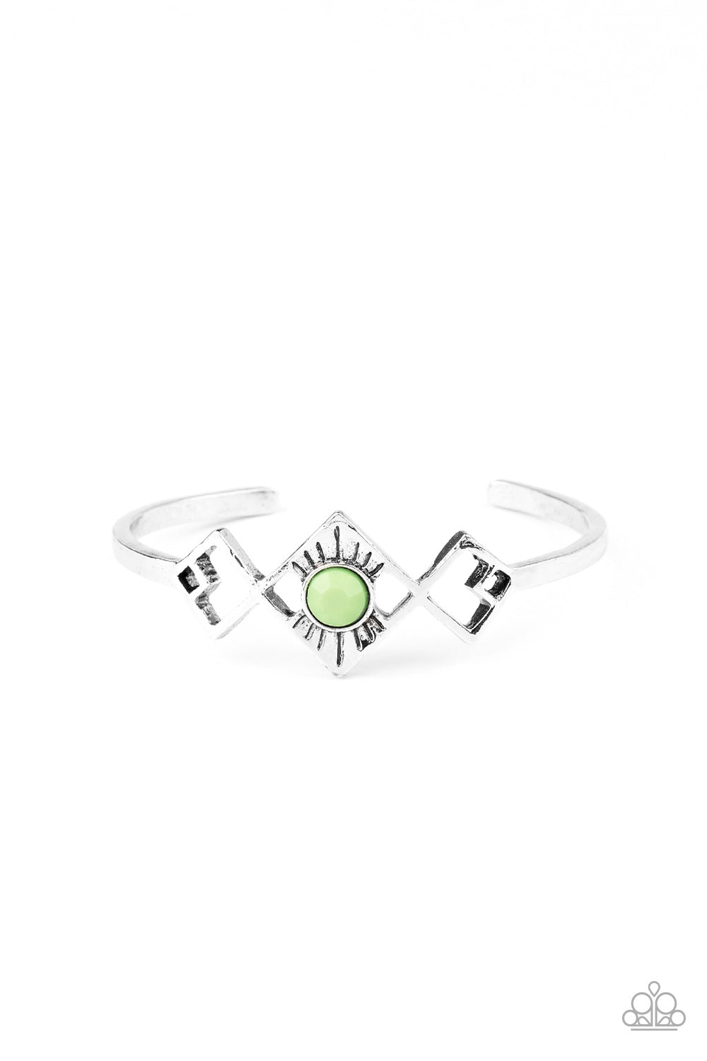 Dainty Deco - Green Cuff Bracelet