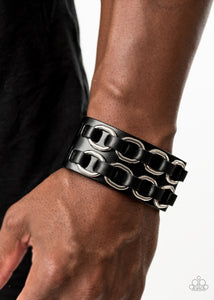 Throttle It Out - Black Mens Bracelet