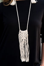 Load image into Gallery viewer, Macrame Mantra - White Necklace
