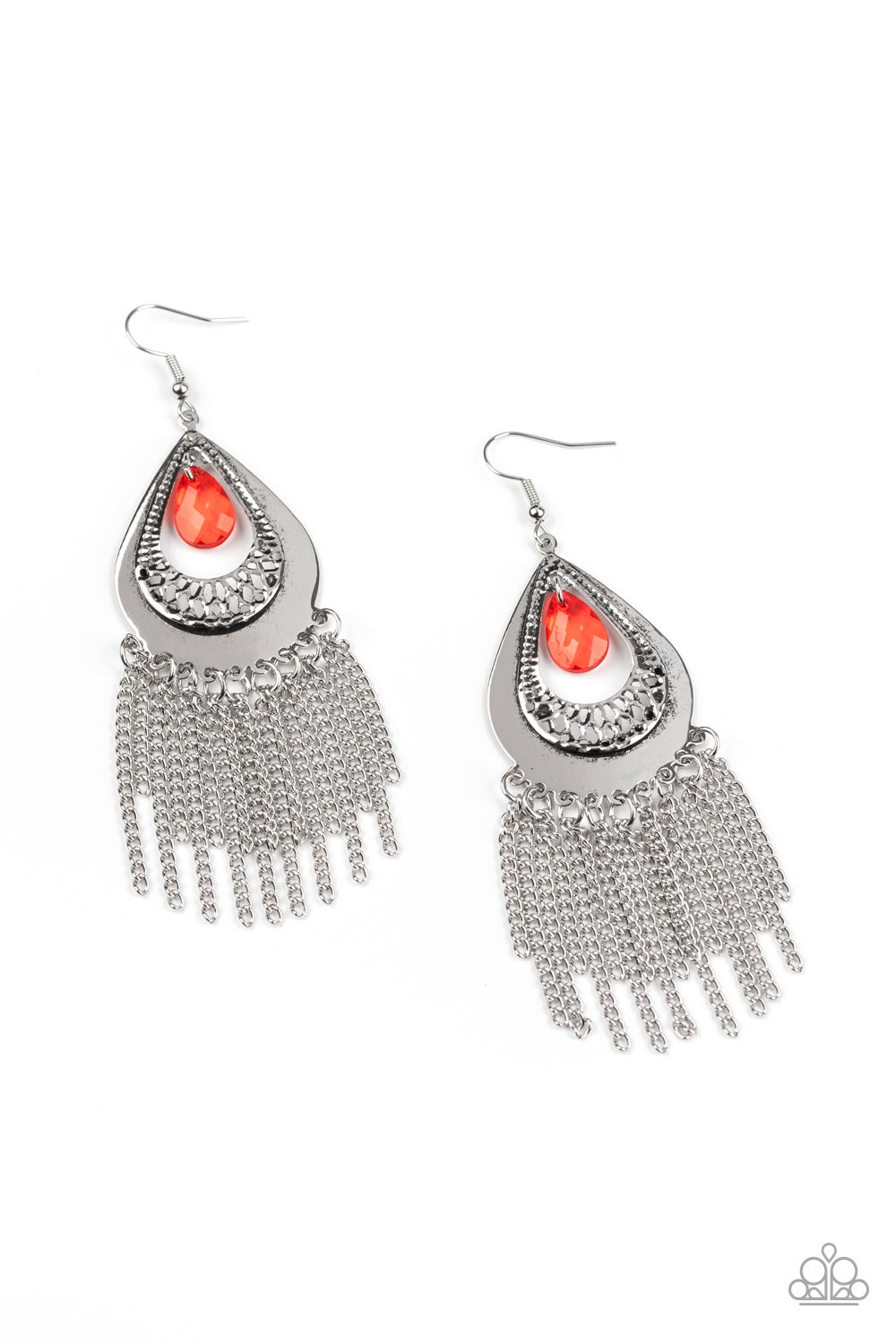 Scattered Storms - Red Earrings
