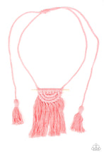 Load image into Gallery viewer, Between You and MACRAME - Pink Necklace
