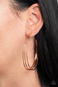 Rimmed Radiance - Copper Earrings
