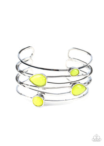 Fashion Frenzy - Yellow Cuff Bracelet