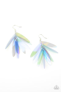 Holographic Glamour - Blue Earrings