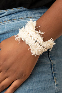 Homespun Hardware - White Cuff Bracelet