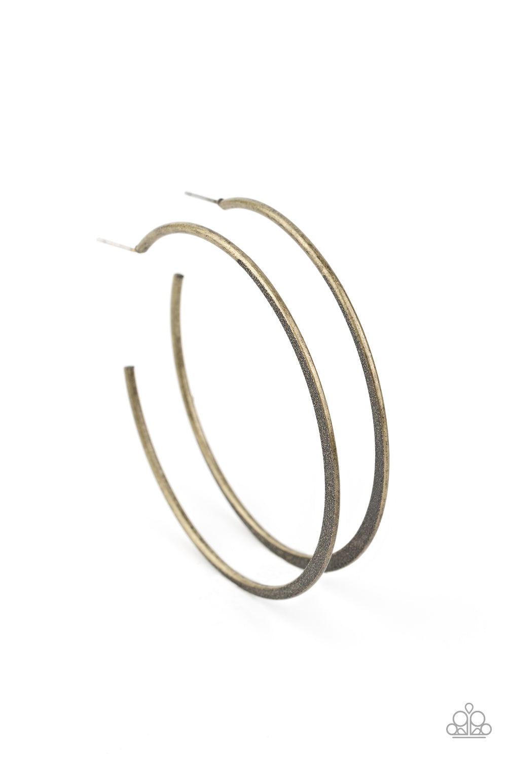 Flat Spin - Brass Earrings