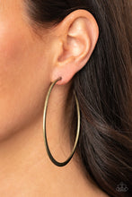 Load image into Gallery viewer, Flat Spin - Brass Earrings
