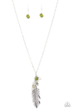 Load image into Gallery viewer, Feather Flair - Green Necklace

