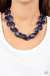 Two-Story Stunner - Blue Necklace