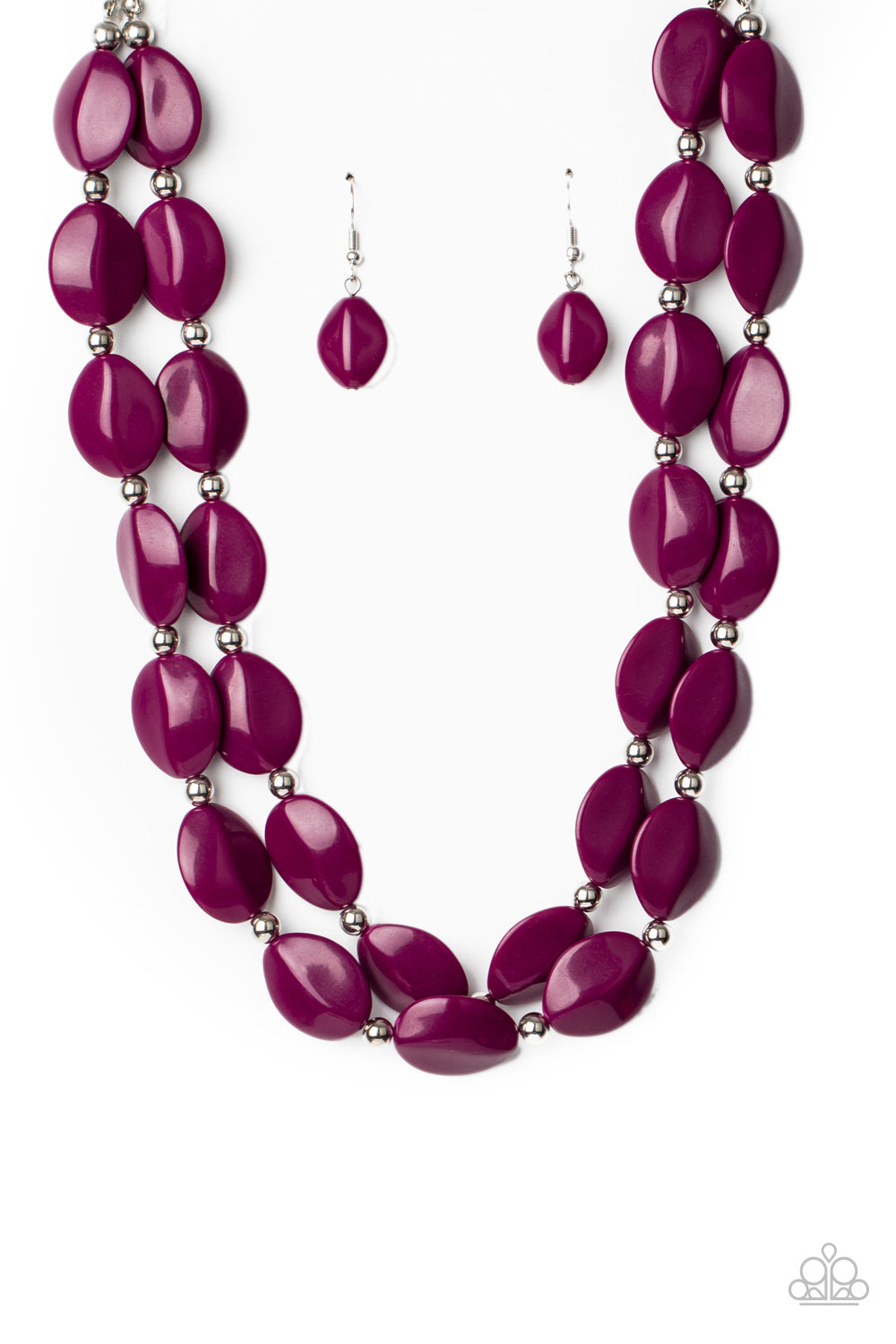 Two-Story Stunner - Purple Necklace