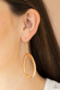 Casual Curves - Gold Earrings