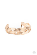 Load image into Gallery viewer, Woven Wonder - Gold Cuff Bracelet
