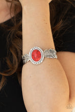 Load image into Gallery viewer, Western Wings - Red Cuff Bracelet
