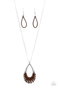 Homespun Artifact - Brown Necklace