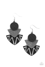 Load image into Gallery viewer, Jurassic Juxtaposition - Black Earrings
