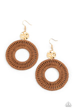 Load image into Gallery viewer, Total Basket Case - Brown Earrings
