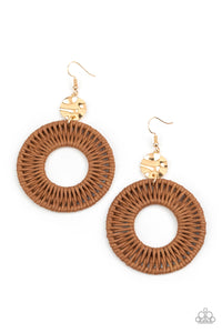 Total Basket Case - Brown Earrings