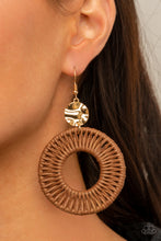 Load image into Gallery viewer, Total Basket Case - Brown Earrings
