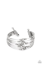 Load image into Gallery viewer, Industrial Intricacies - Silver Cuff Bracelet
