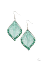 Load image into Gallery viewer, Pulling at My HARP-strings - Green Earrings
