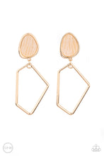 Load image into Gallery viewer, Retro Reverie - Gold ClipOn Earrings
