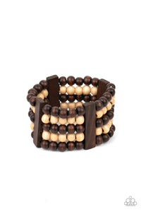 Caribbean Catwalk - Brown Bracelet