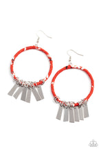 Load image into Gallery viewer, Garden Chimes - Red Earrings
