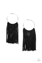 Load image into Gallery viewer, Flauntable Fringe - Black Earrings
