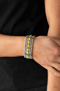 Gloss Over The Details - Yellow Bracelet