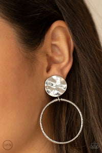 Undeniably Urban - Silver ClipOn Earring
