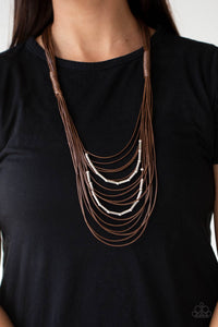 Nice CORD-ination - Brown Necklace