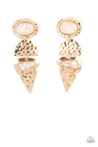 Earthy Extravagance - Gold Earrings