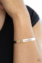 Load image into Gallery viewer, Sweetly Named - Gold Cuff Bracelet
