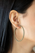 Load image into Gallery viewer, Subtly Sassy - Brass ClipOn Earrings

