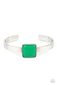 Prismatically Poppin - Green Cuff Bracelet