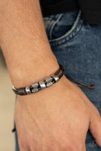 Load image into Gallery viewer, Urban Cattle Drive - Brown Mens Bracelet
