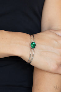 Magnificently Mesmerized - Green Cuff Bracelet