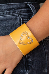 Rodeo Romance - Yellow Cuff Bracelet