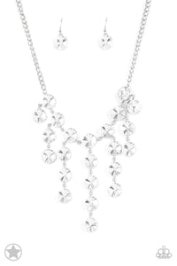 Spotlight Stunner - Blockbuster White Necklace