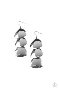 Modishly Metallic - Black Earrings