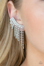 Load image into Gallery viewer, Thunderstruck Sparkle - White EarCrawler Earrings
