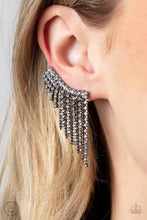 Load image into Gallery viewer, Thunderstruck Sparkle - Black EarCrawler Earrings
