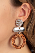 Load image into Gallery viewer, Woven Whimsicality - Brown Earrings
