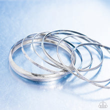 Load image into Gallery viewer, Stackable Stunner - Silver Bangle Bracelet
